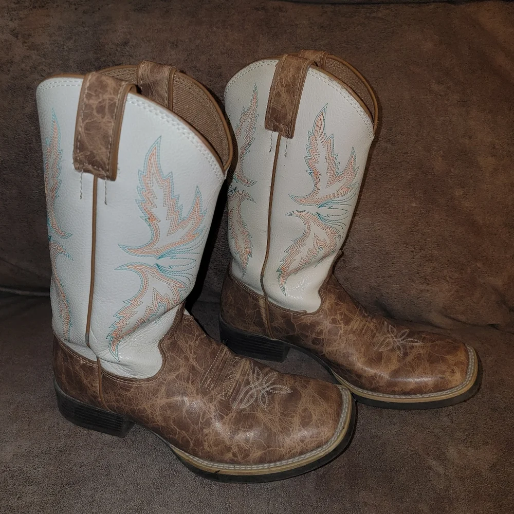 JUSTIN Kids 1D Western Riding Boots - Picture 2 of 11